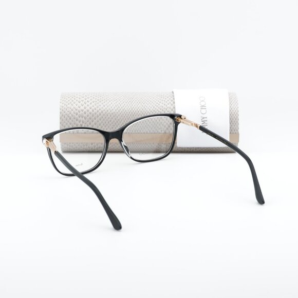 Jimmy Choo JC274 07C5 00 Eyeglasses Black/Crystal/Gold 53mm Rectangle Frame - Picture 10 of 10